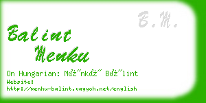 balint menku business card